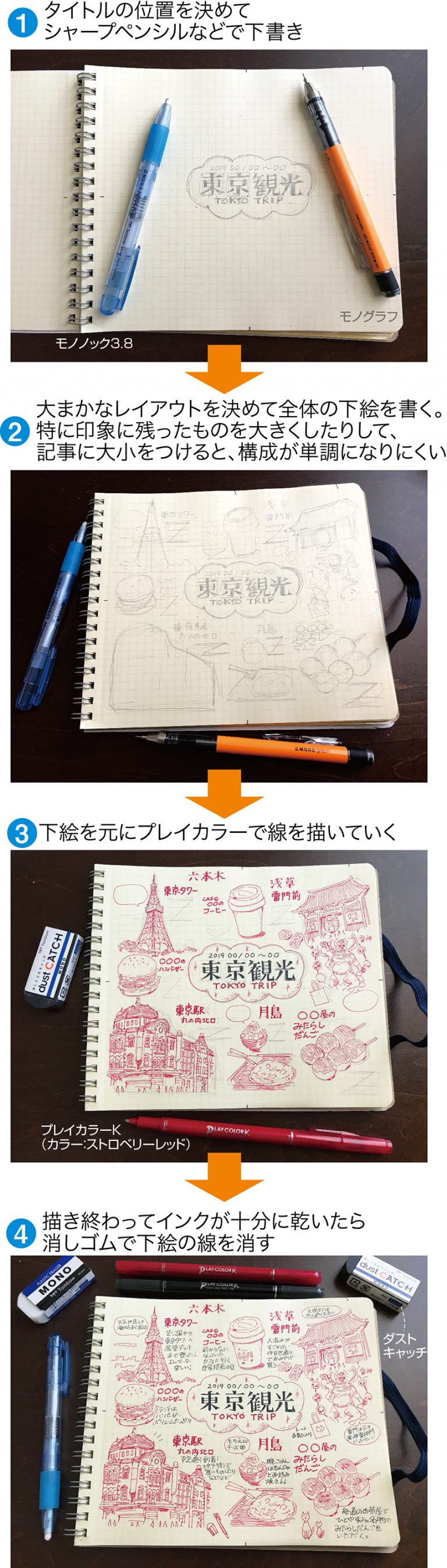 トラベルノートをつくろう Tombow Fun Art Studio トンボ鉛筆