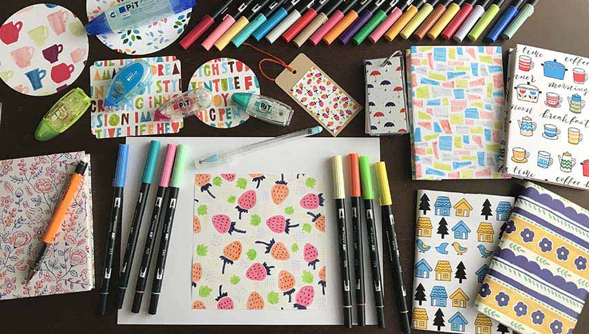 オリジナル模様をつくってみよう Abtで描くパターン図案 Tombow Fun Art Studio トンボ鉛筆