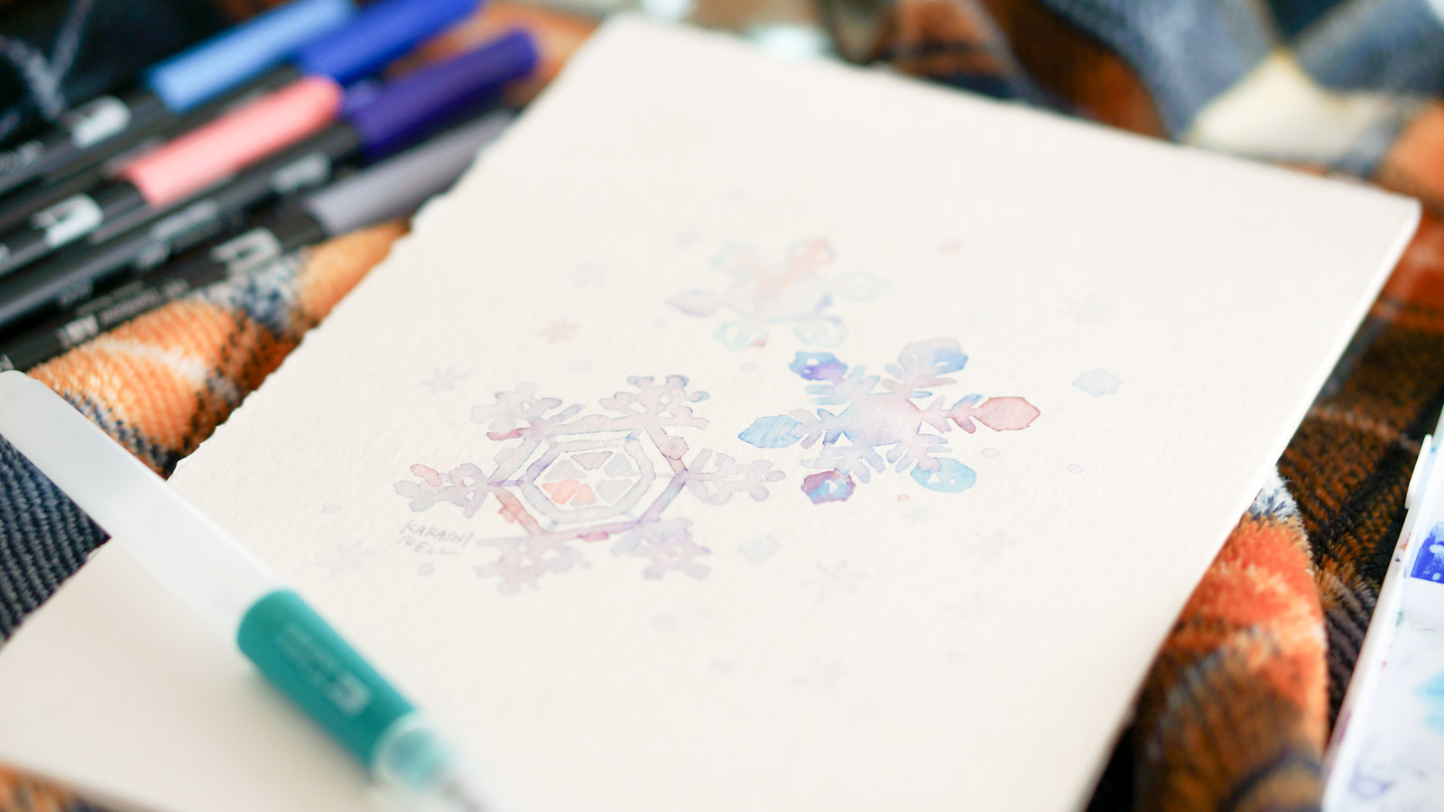 ABT水彩で描く冬｜TOMBOW FUN ART STUDIO ｜トンボ鉛筆