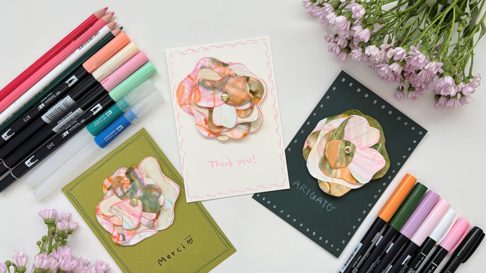 親子で楽しむ！はがきサイズの手づくりメッセージカード｜TOMBOW